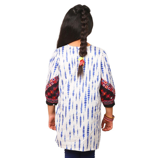 Girls Digital Printed Kurti Fresh Girl - Blue