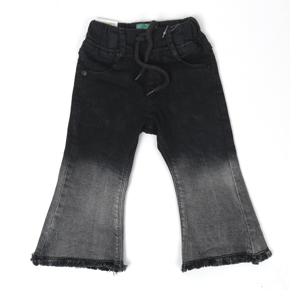 Girls Pant Denim Dipdye - Black