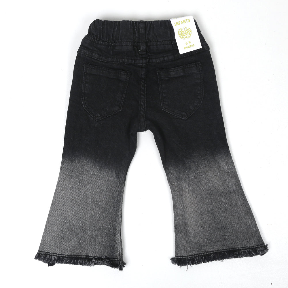 Girls Pant Denim Dipdye - Black