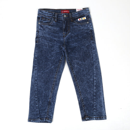 Boys Pant Denim Panels - Blue