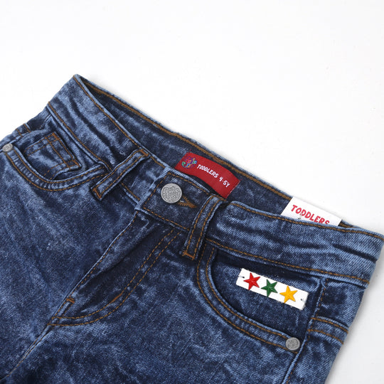 Boys Pant Denim Panels - Blue