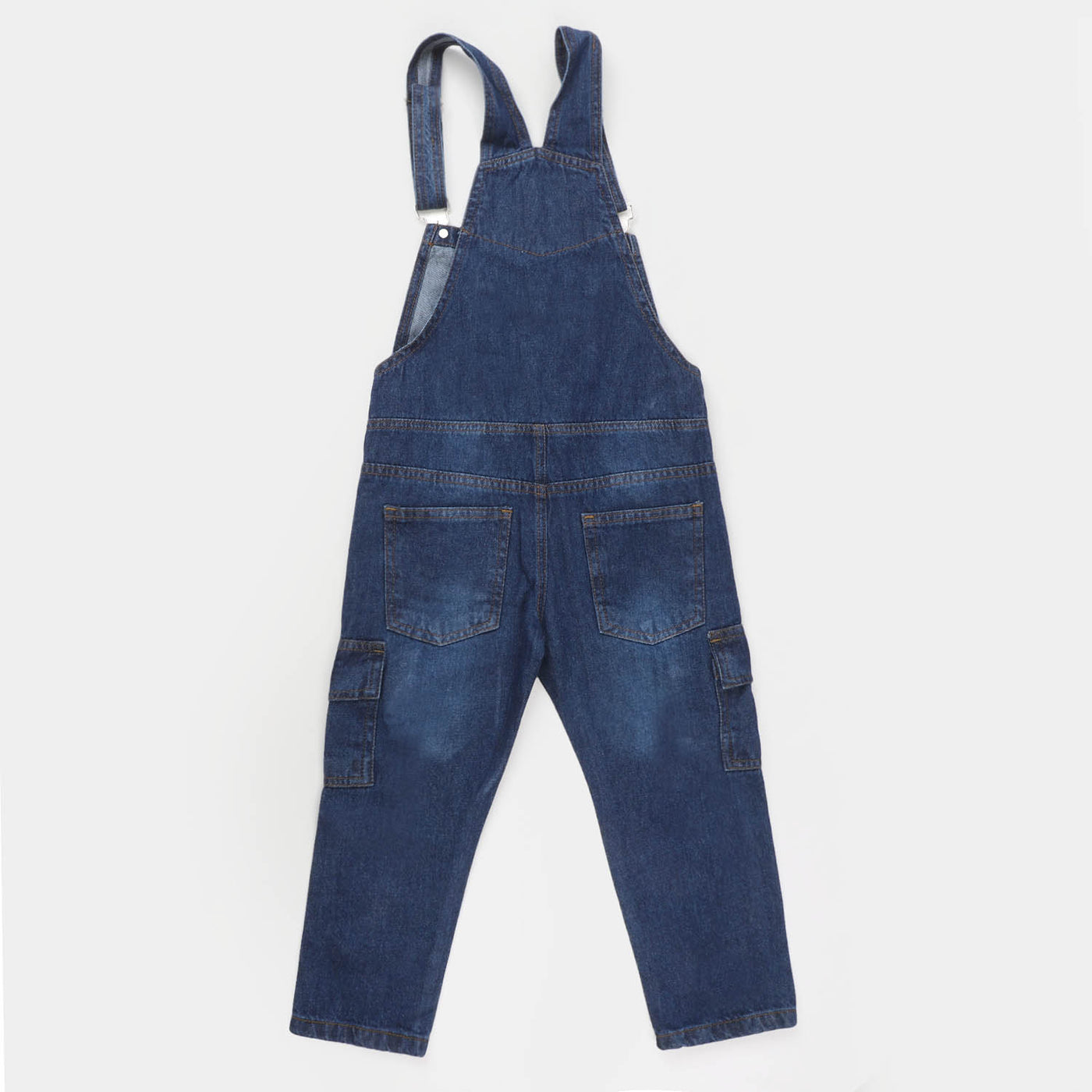 Boys Denim Over All Dungaree - Mid Blue