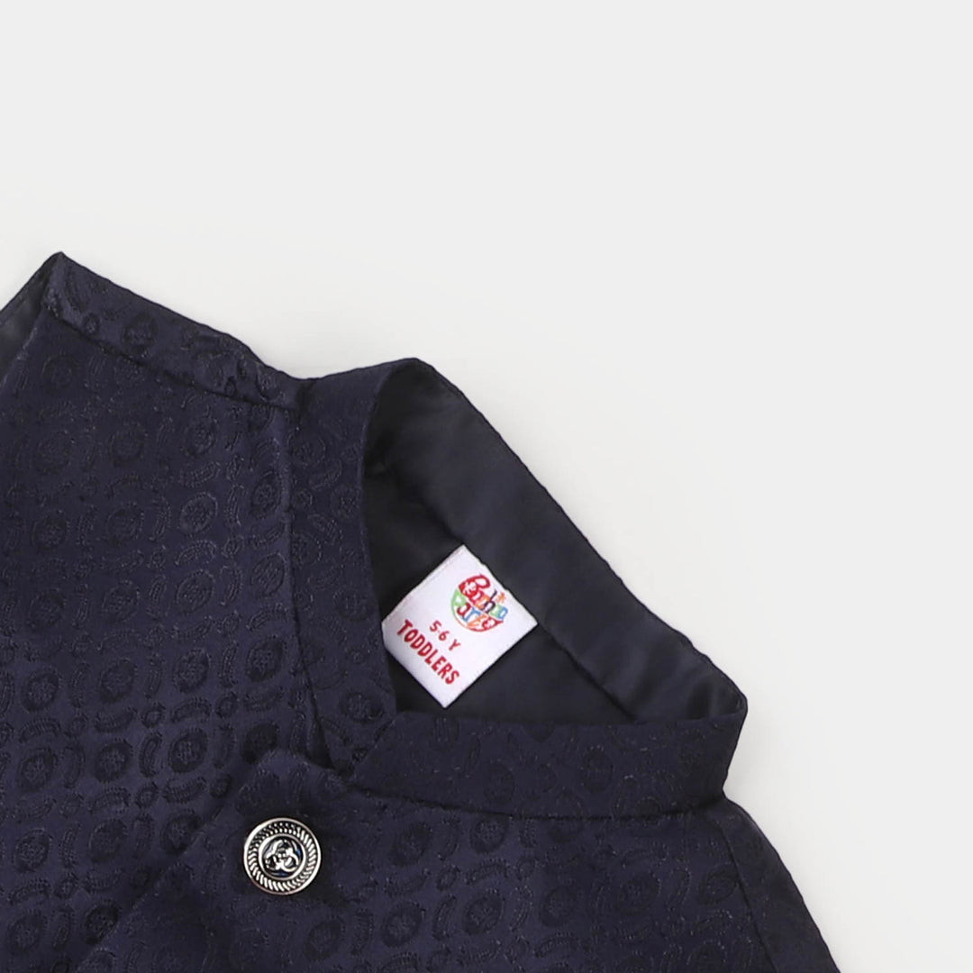 Boys Viscose Waist Coat - Navy Blue