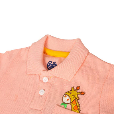 Infants Boys Polo Giraffe - Gos.Pink