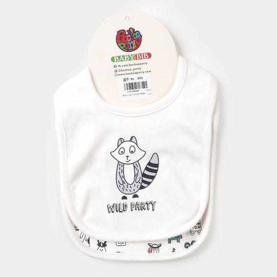 Bibs 2Pcs Little Dude - White