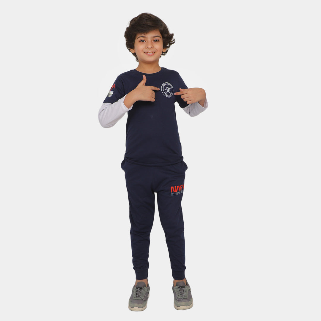 Boys 2 PCs Suit Nasa Flight - Navy