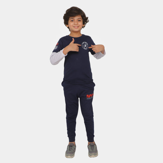 Boys 2 PCs Suit Nasa Flight - Navy