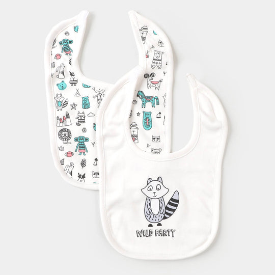 Bibs 2Pcs Little Dude - White