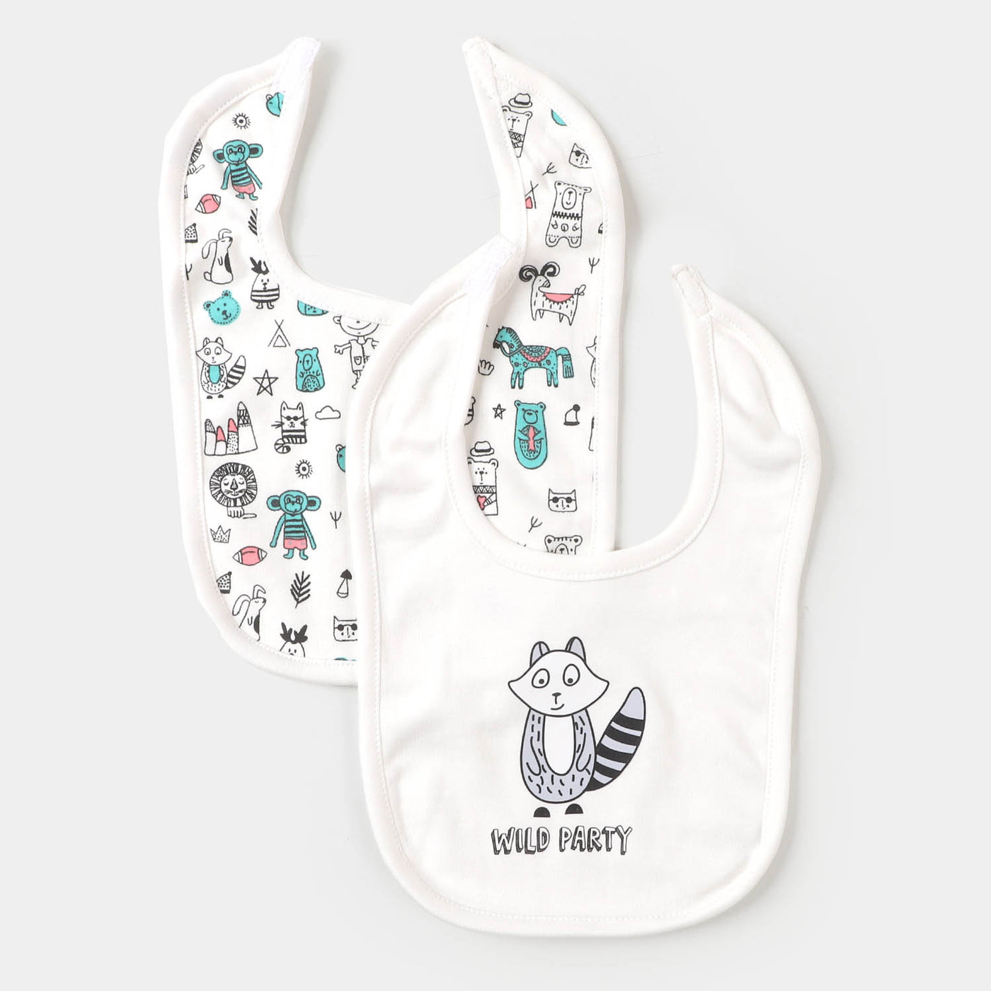 Bibs 2Pcs Little Dude - White