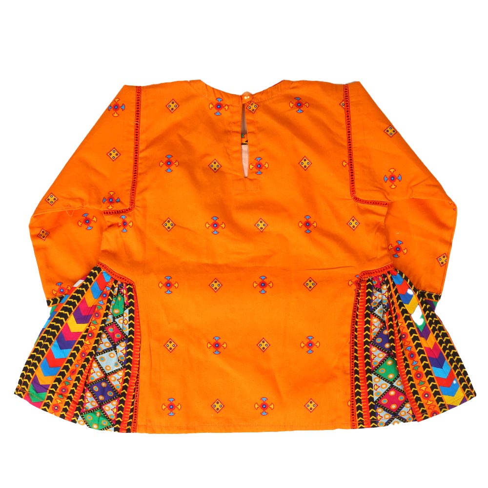 Infant Girls 2Pcs Kurti Trouser Dhanak - Citrus