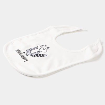 Bibs 2Pcs Little Dude - White