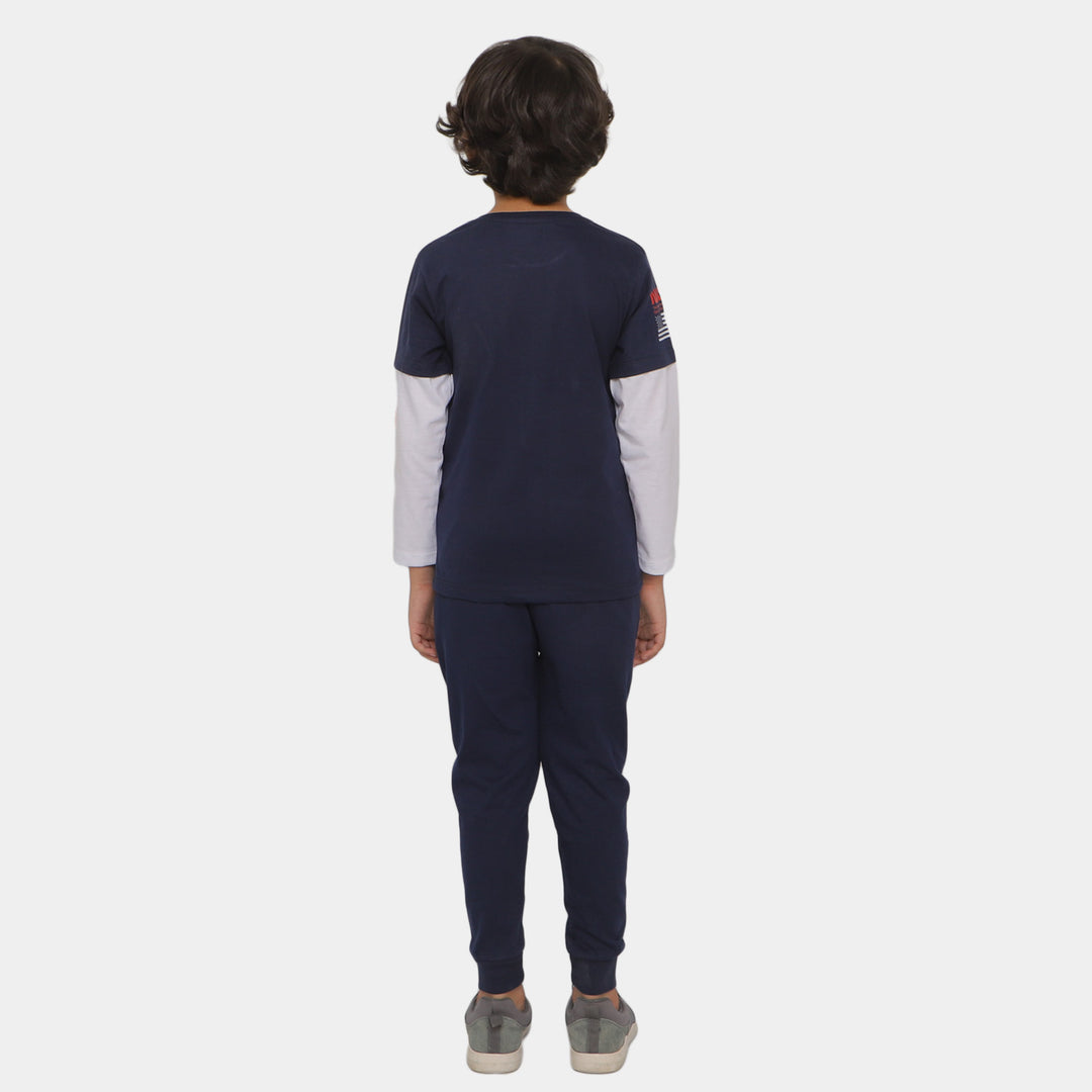 Boys 2 PCs Suit Nasa Flight - Navy