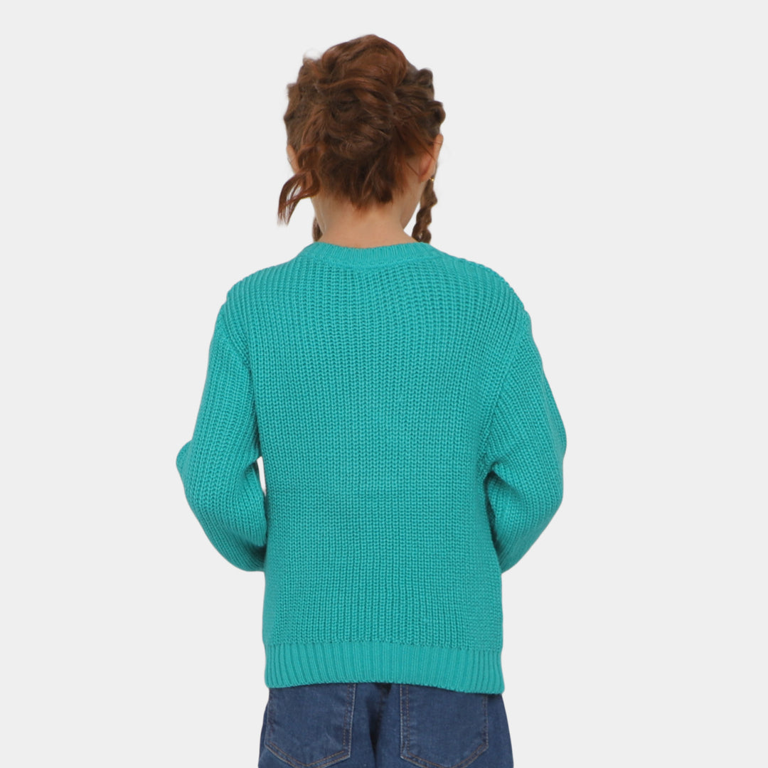 Girls Sweater Rainbow - S.Green