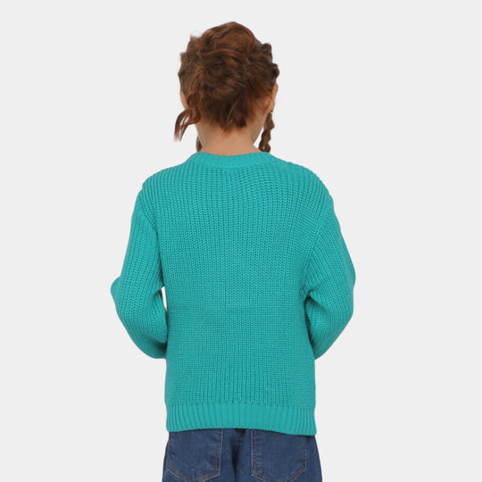 Girls Sweater Rainbow - S.Green