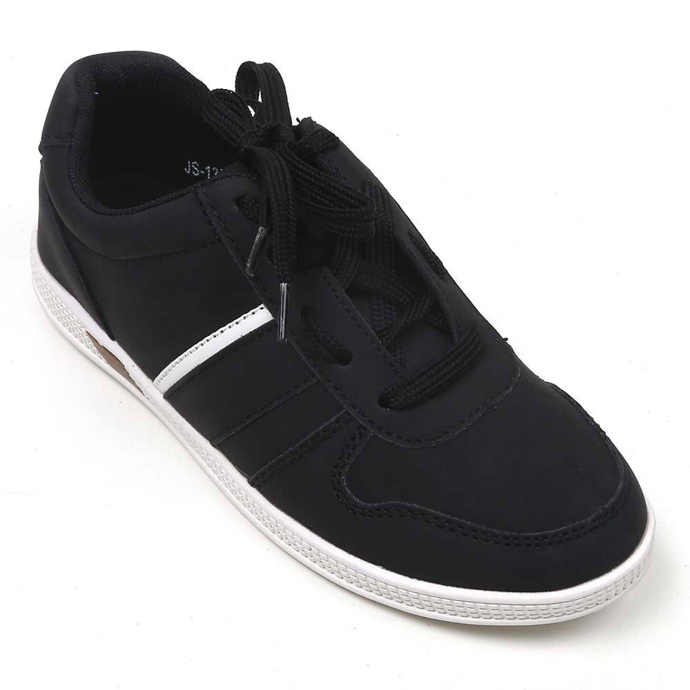 Casual Lace Up Sneakers For Boys - Black