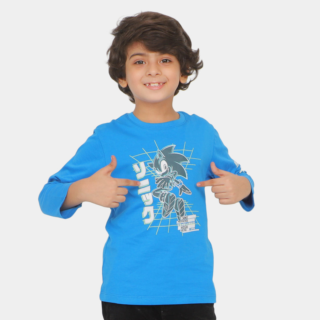 Boys T-Shirt Hedge Hog - Blue Aster