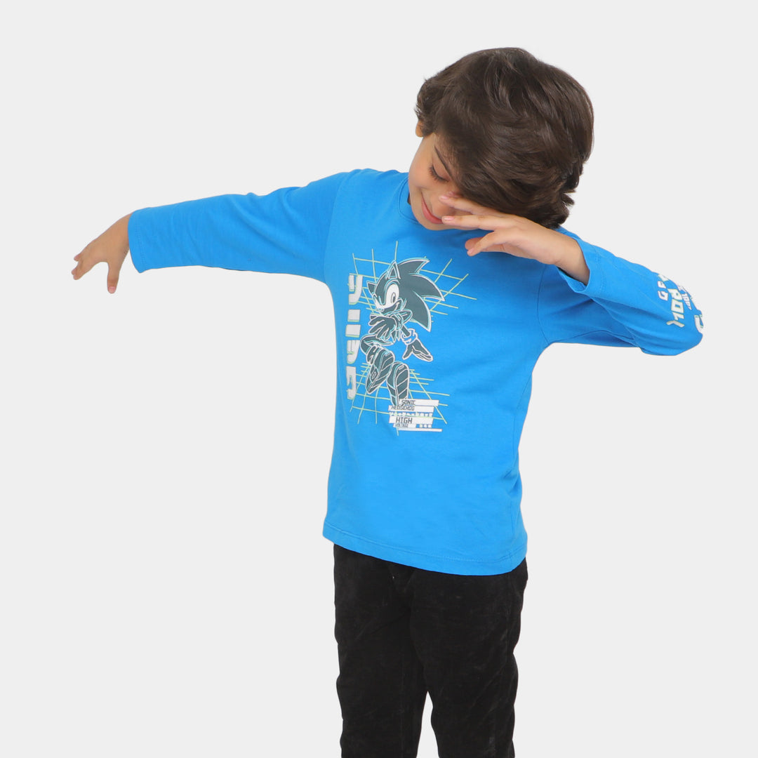 Boys T-Shirt Hedge Hog - Blue Aster