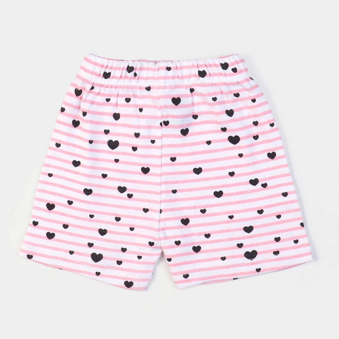 Infant Girls Short 3 Pcs Set Be Happy - Multi