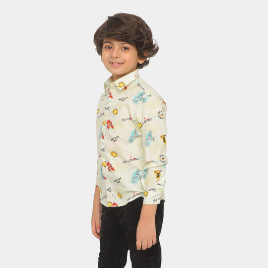 Boys Casual Shirt Character - Off White