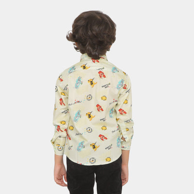 Boys Casual Shirt Character - Off White