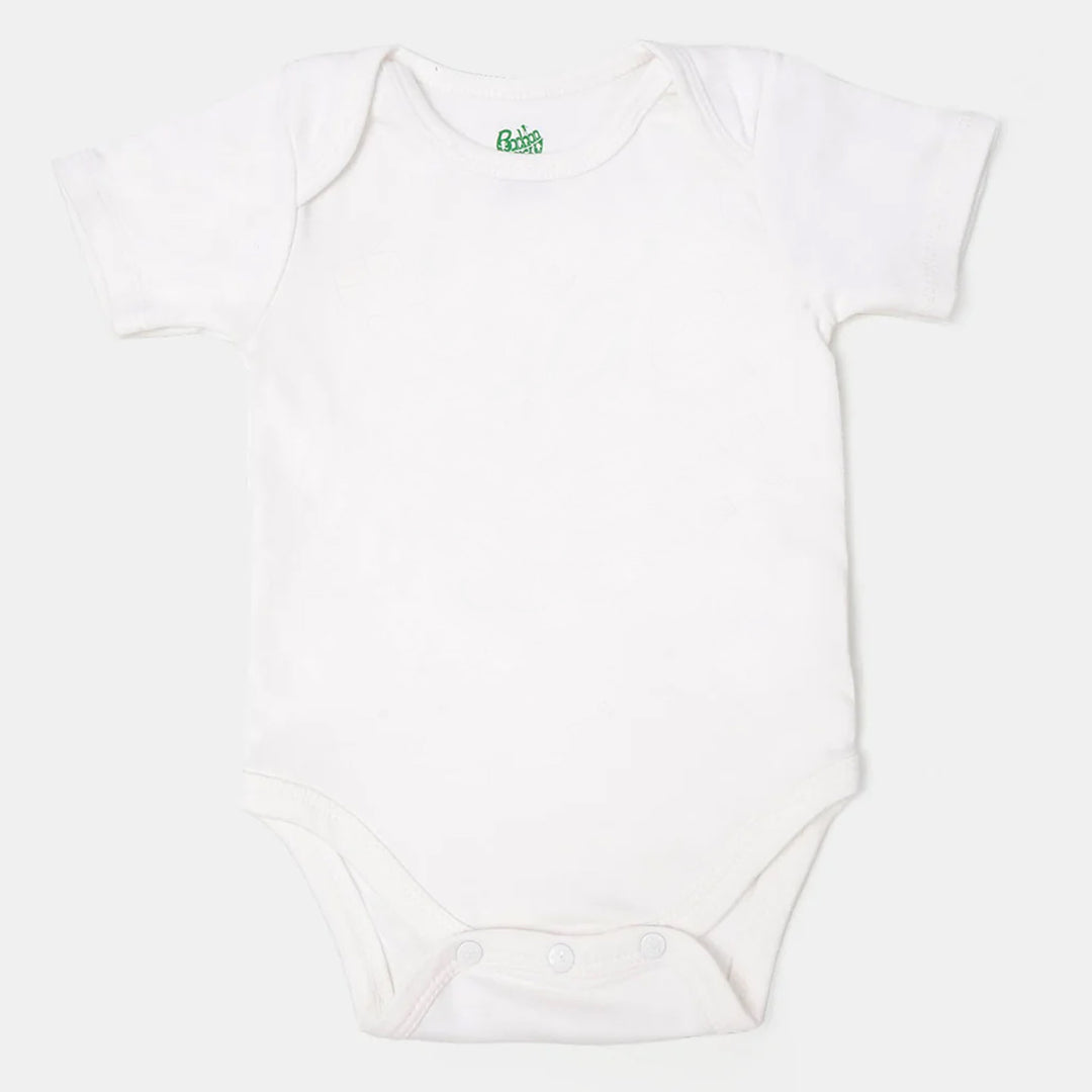 Infant Unisex Cotton Romper 3Pcs - White