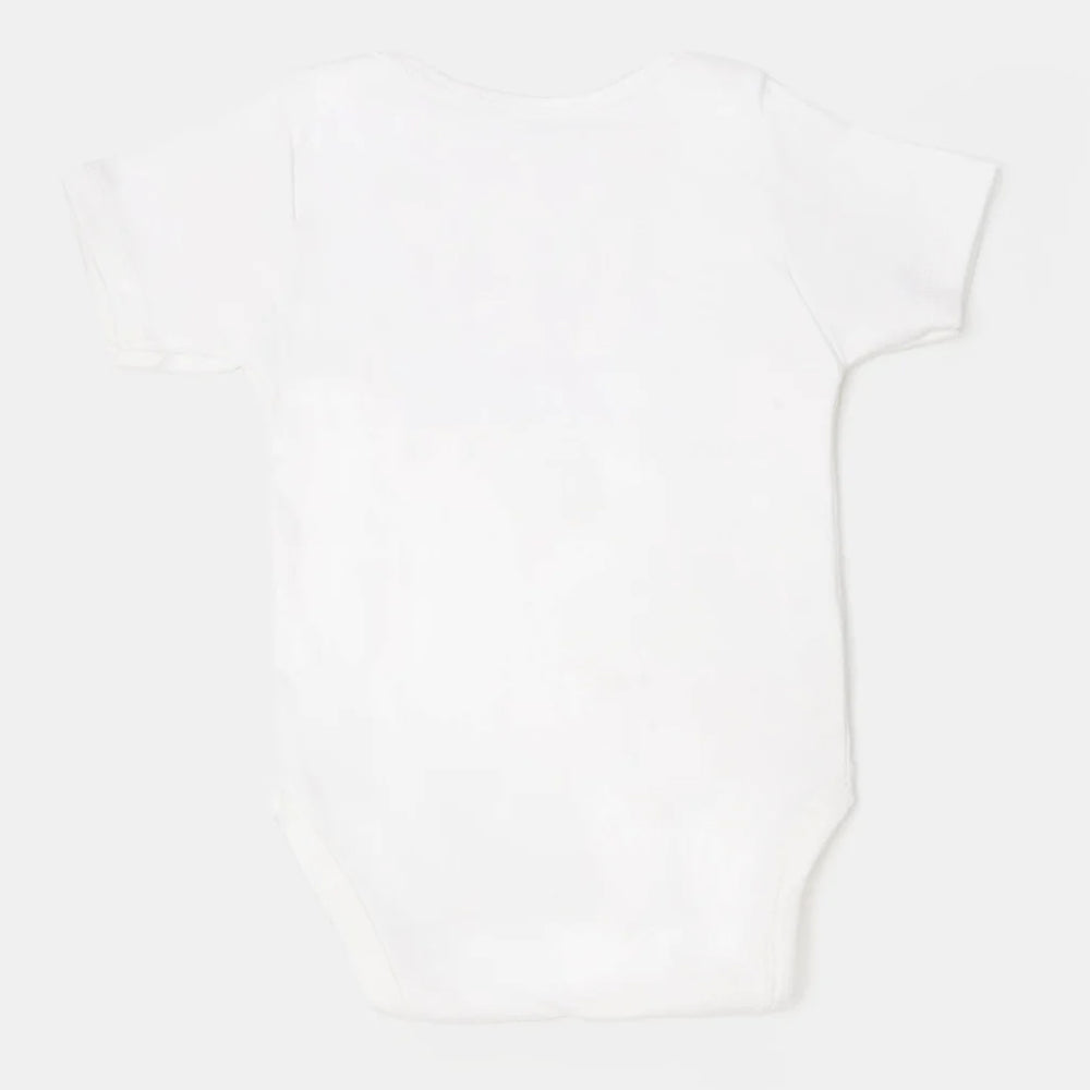 Infant Unisex Cotton Romper 3Pcs - White