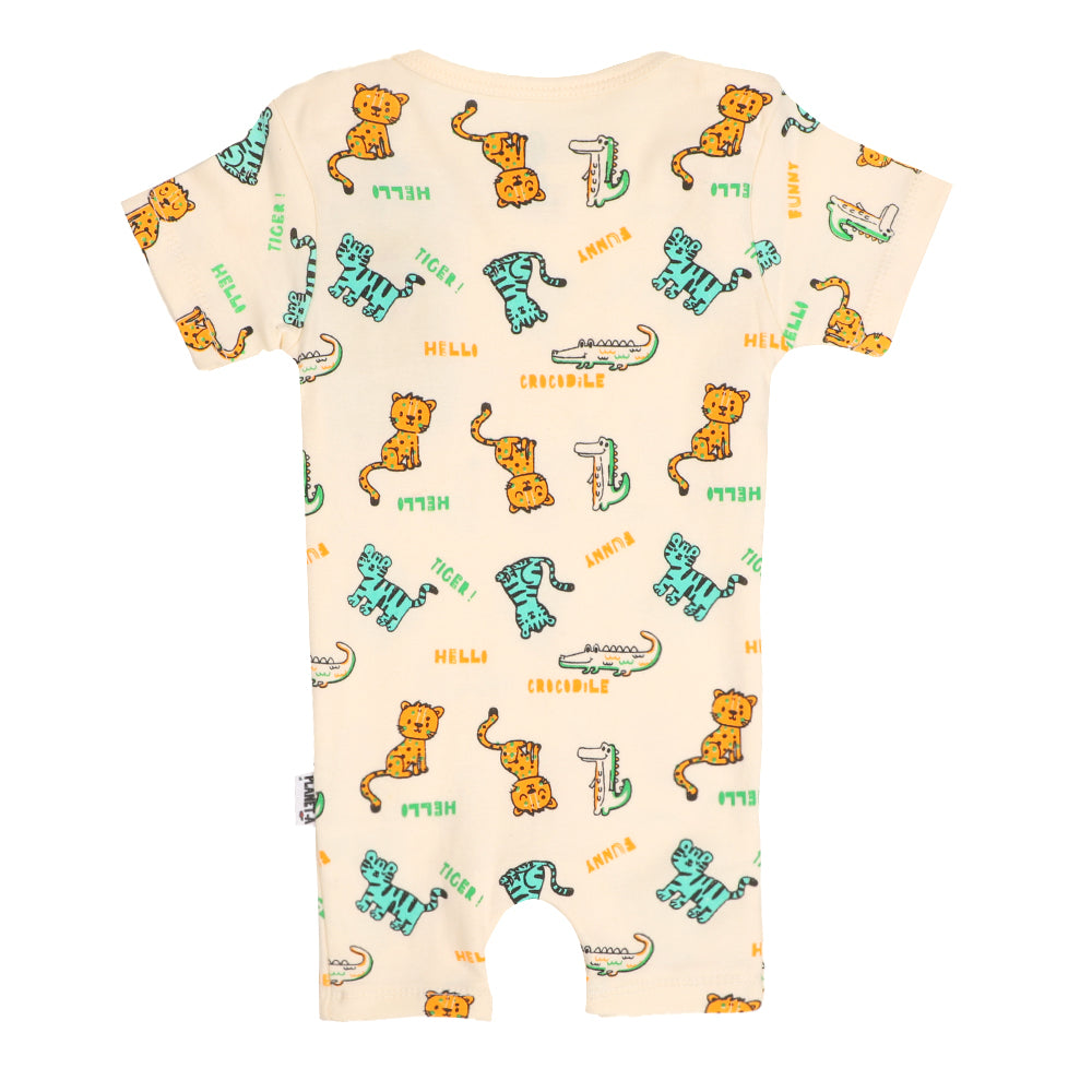 Infant Boys Knitted Romper Hello Tiger - Off White