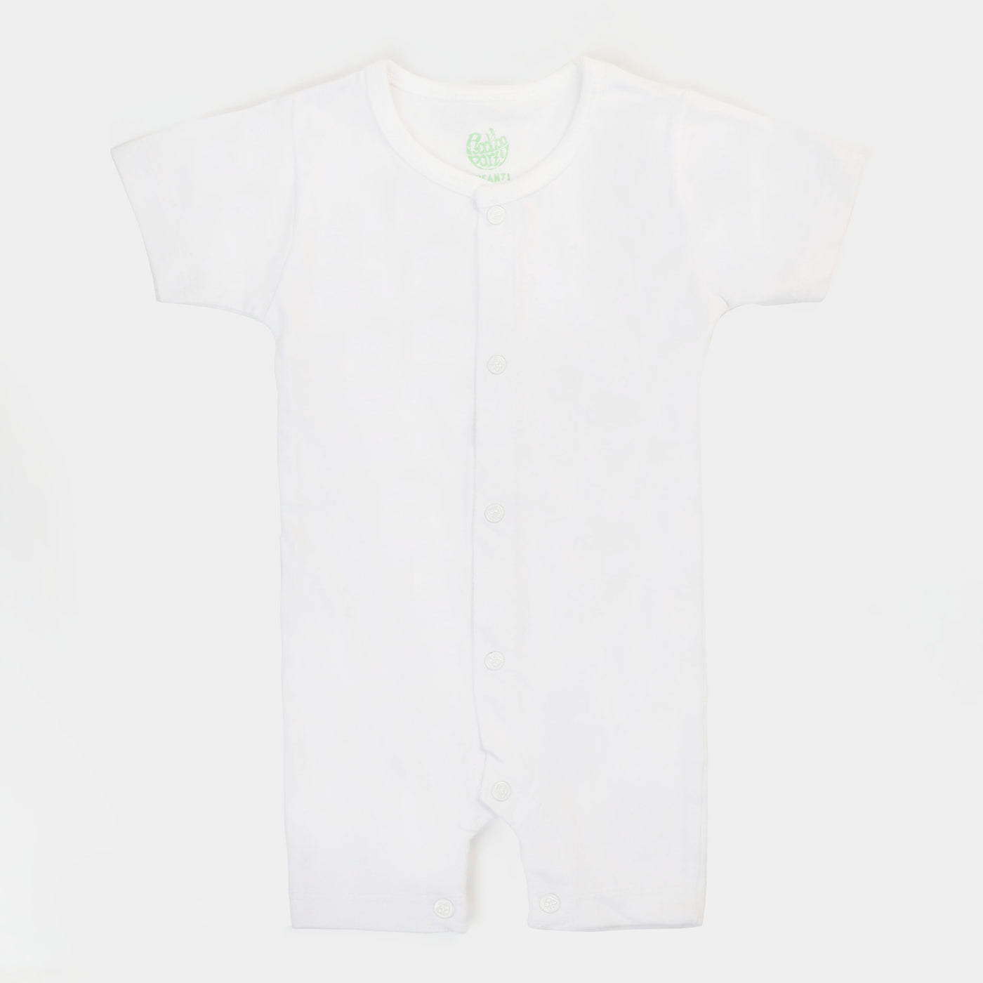 Infant Unisex Cotton Rompers 3Pcs - White