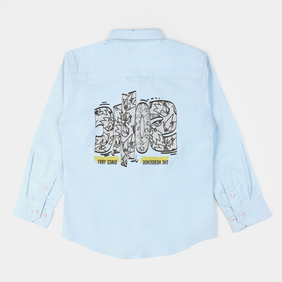 Boys Cotton Casual Shirt Character - SKY BLUE