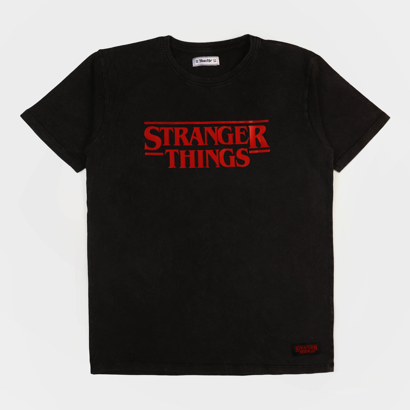 Teens Boys Cotton Strange Things - BLACK