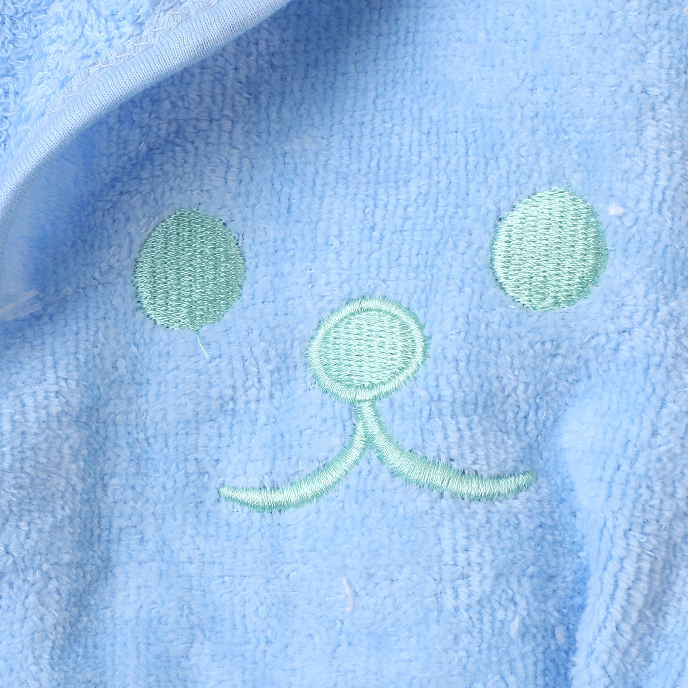 Baby Cotton Hooded Bath Gown - Blue
