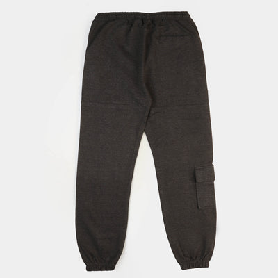 Teens Boys Knitted Terry Trouser - Charcoal