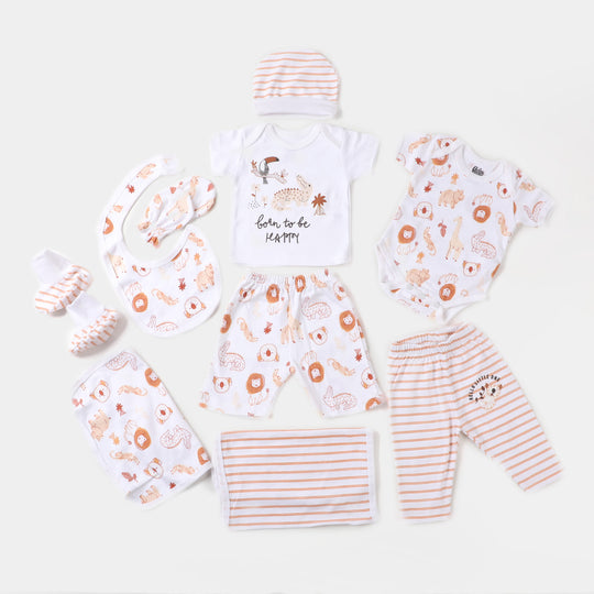 Infant Boys Cotton Set 10 PCs Safari - B-White