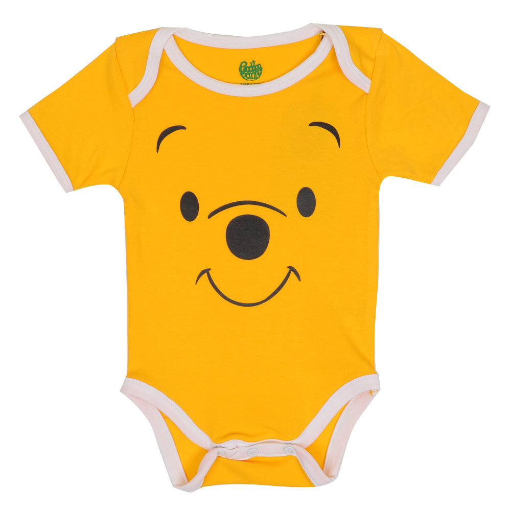Infant Boys Knitted Romper Pooh - Mustard