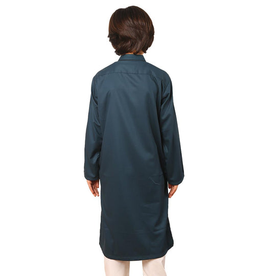 Boys Dobby Kurta Baboon-Teal