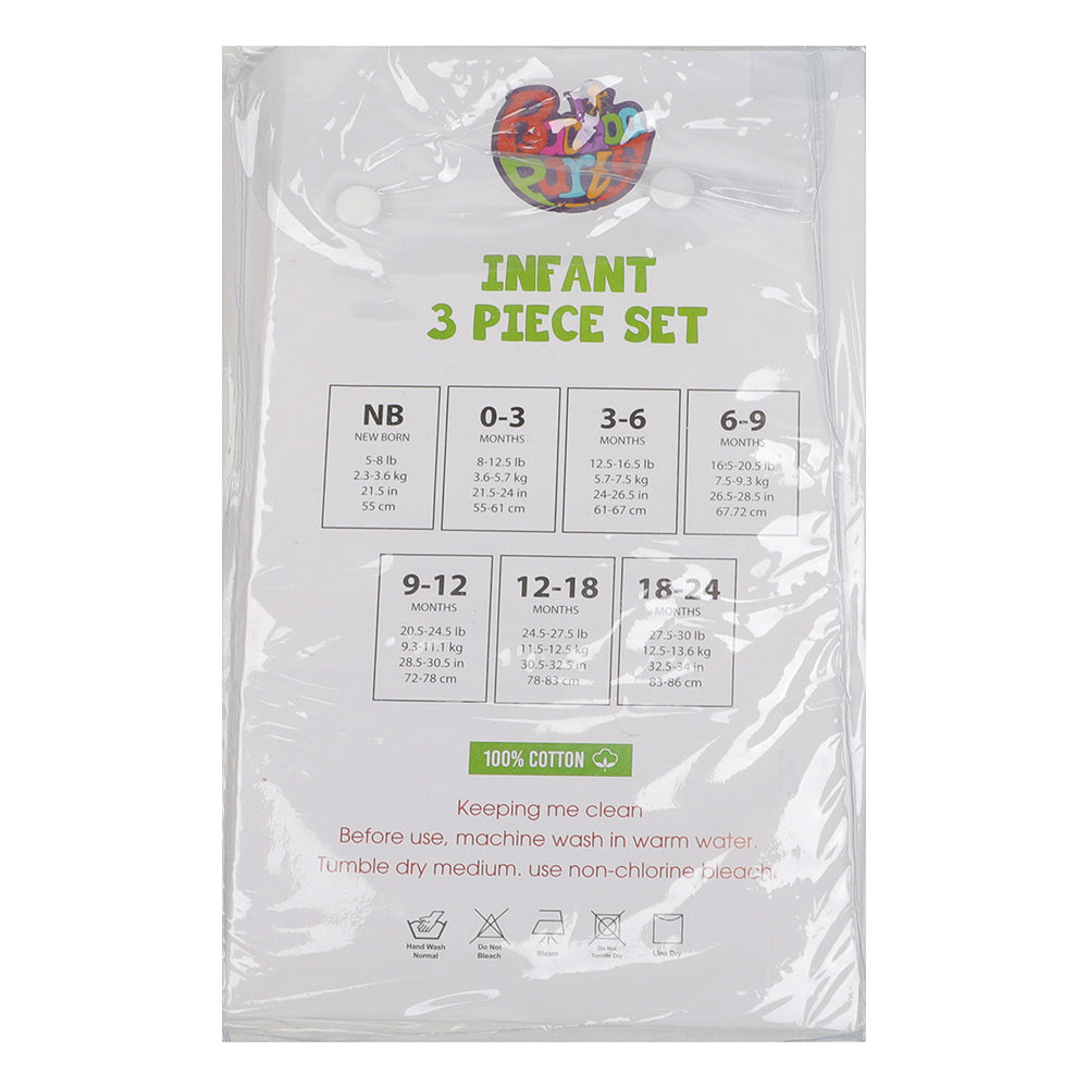 Infant 3 Piece Set T- Shirt- Mix