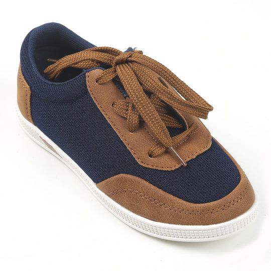 Casual Lace Up Sneakers For Boys - Navy