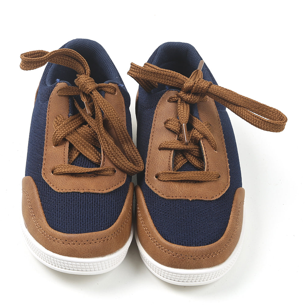 Casual Lace Up Sneakers For Boys - Navy