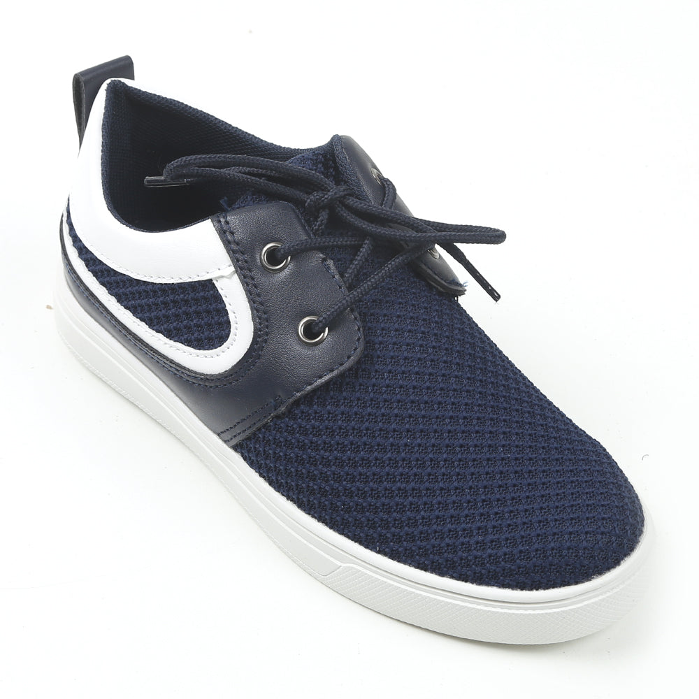 Casual Lace Up Sneakers For Boys - Navy
