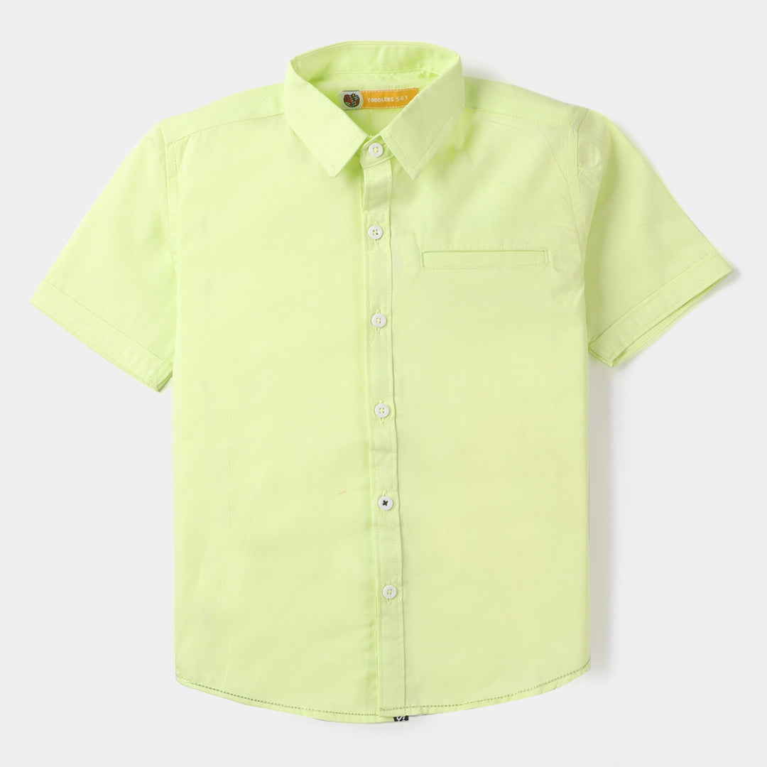 Boys Cotton Casual Shirt No Waves - Light Green