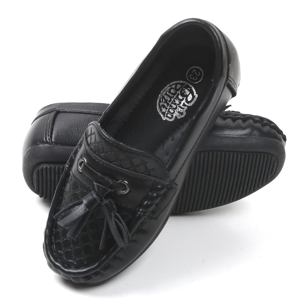 Casual Loafers For Boys - Black