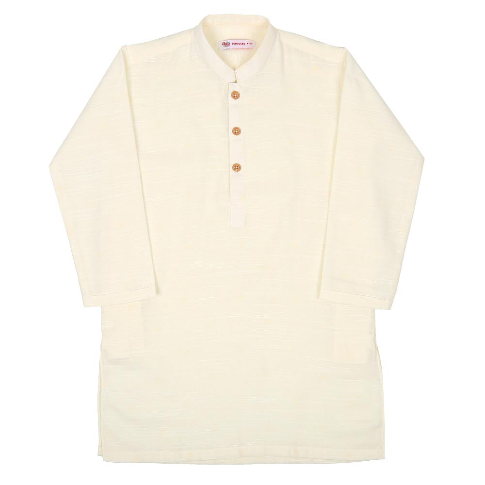 Boys Printed Kurta Victoria-Off White