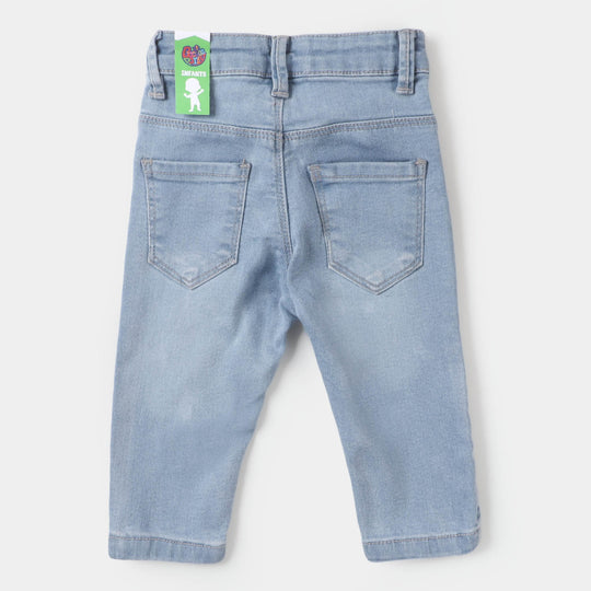 Infant Girls Denim Pant Stars - Ice Blue