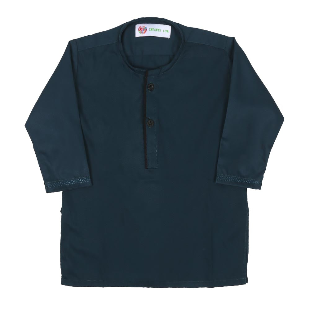 Infant Boys Dobby Kurta Baboon-Teal