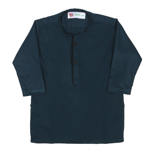 Infant Boys Dobby Kurta Baboon-Teal