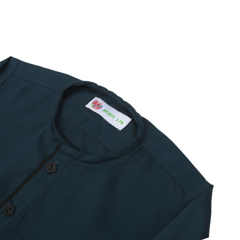 Infant Boys Dobby Kurta Baboon-Teal
