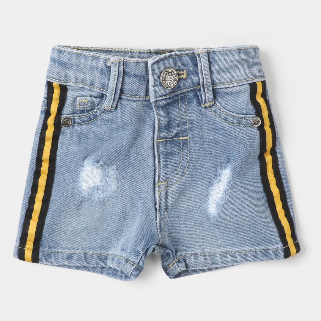 Infant Boys Denim Short Tape - Ice Blue