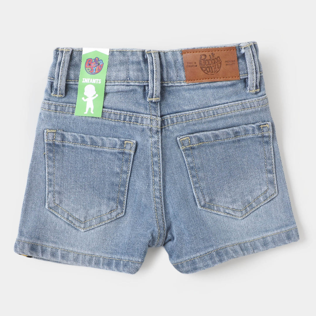 Infant Boys Denim Short Tape - Ice Blue