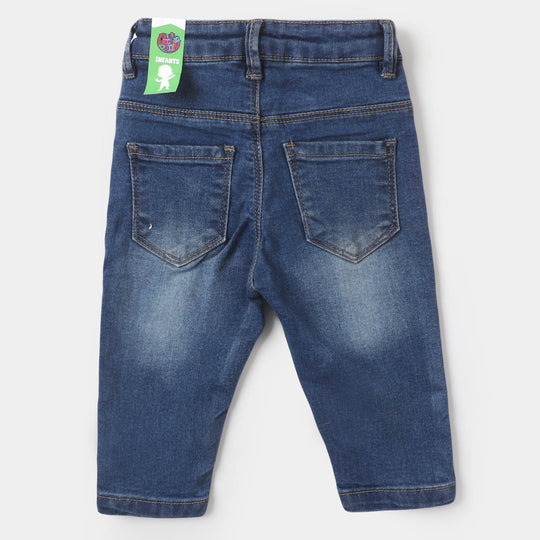 Infant Girls Denim Pant Stars - DARK BLUE