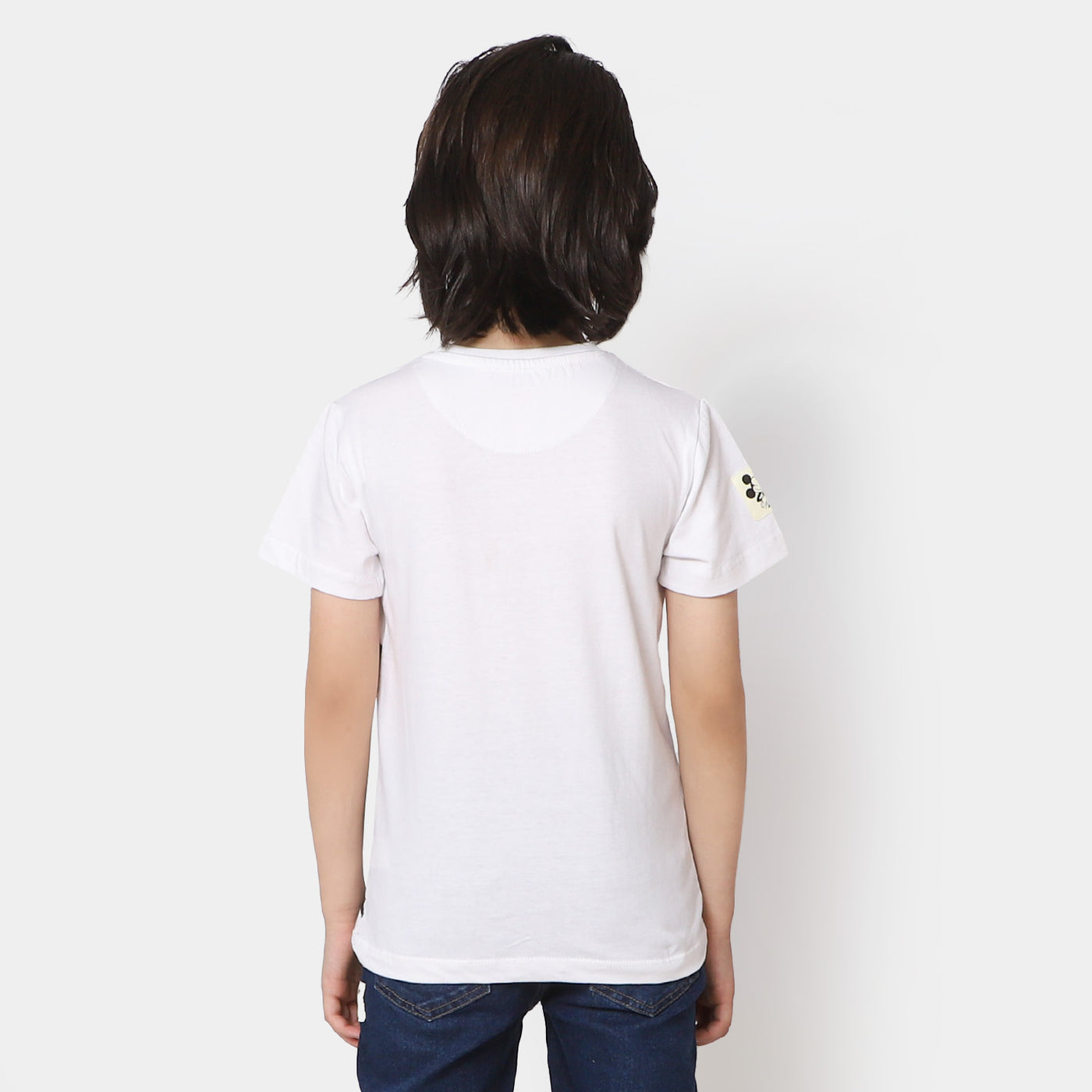 Boys Cotton T-Shirt Character | White